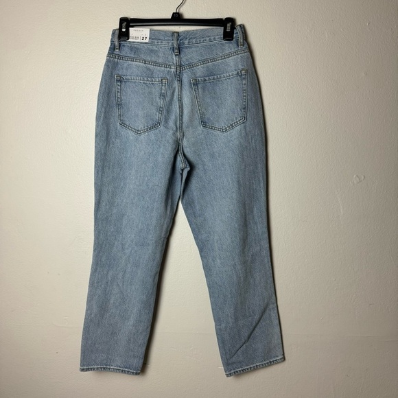 PacSun Light Blue Ripped High Waisted Straight Leg Jeans - Picture 5 of 10